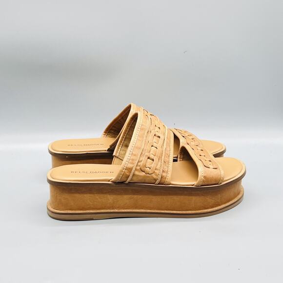 Kelsi Dagger Shoes - Kelsi Dagger Sandals Womens 10 Brown Leather Platform Wedge Slide Comfort Shoes